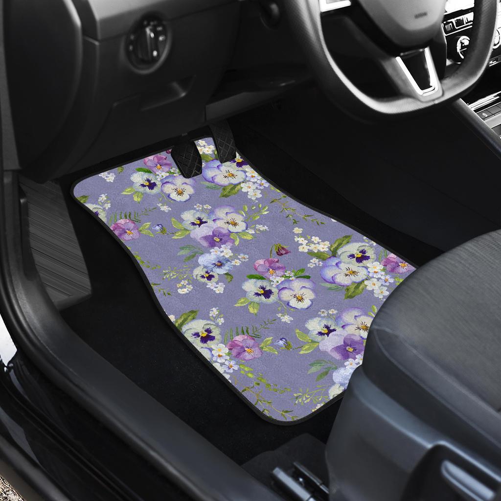 Pansy Pattern Print Design PS05 Car Floor Mats-JORJUNE.COM