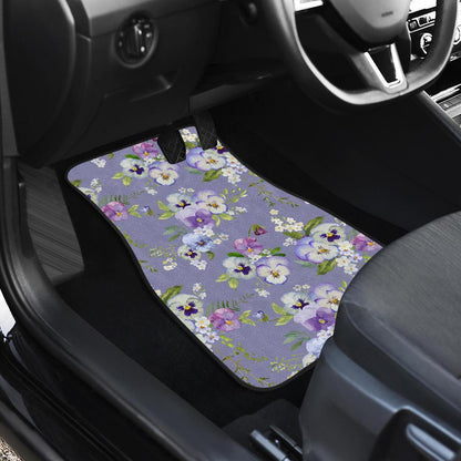 Pansy Pattern Print Design PS05 Car Floor Mats-JORJUNE.COM