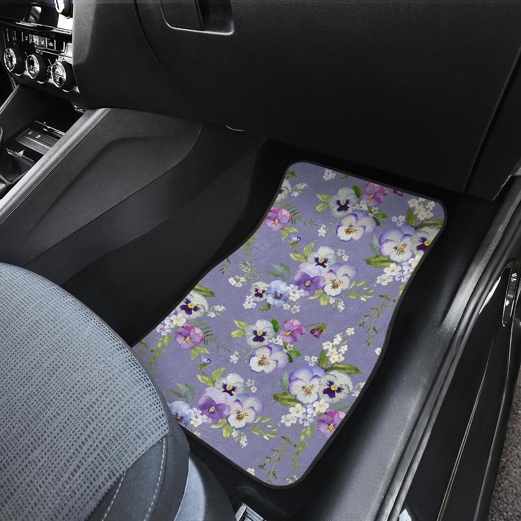 Pansy Pattern Print Design PS05 Car Floor Mats-JORJUNE.COM