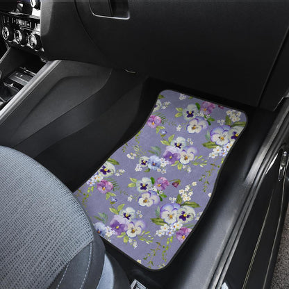 Pansy Pattern Print Design PS05 Car Floor Mats-JORJUNE.COM
