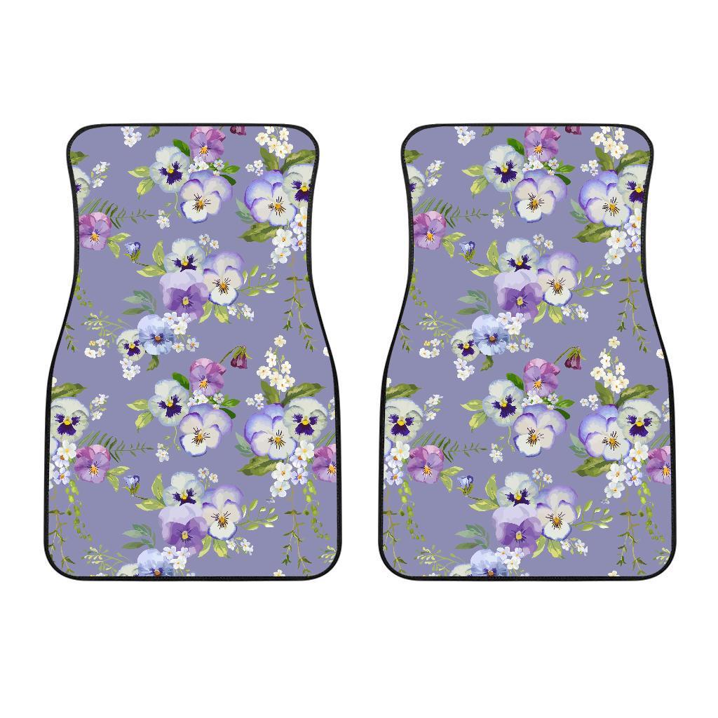 Pansy Pattern Print Design PS05 Car Floor Mats-JORJUNE.COM