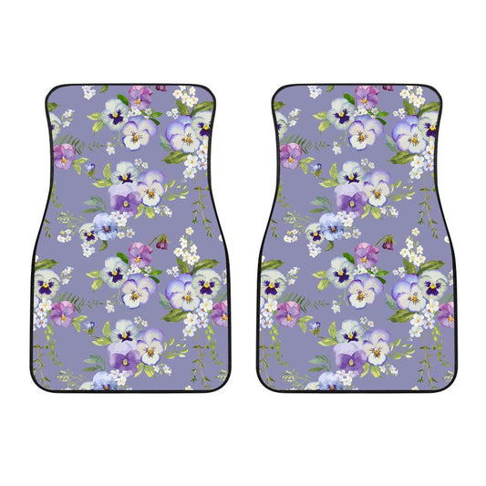 Pansy Pattern Print Design PS05 Car Floor Mats-JORJUNE.COM