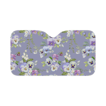 Pansy Pattern Print Design PS05 Car Sun Shade-JorJune