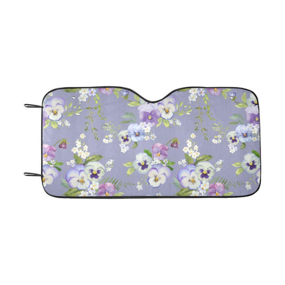 Pansy Pattern Print Design PS05 Car Sun Shade-JorJune