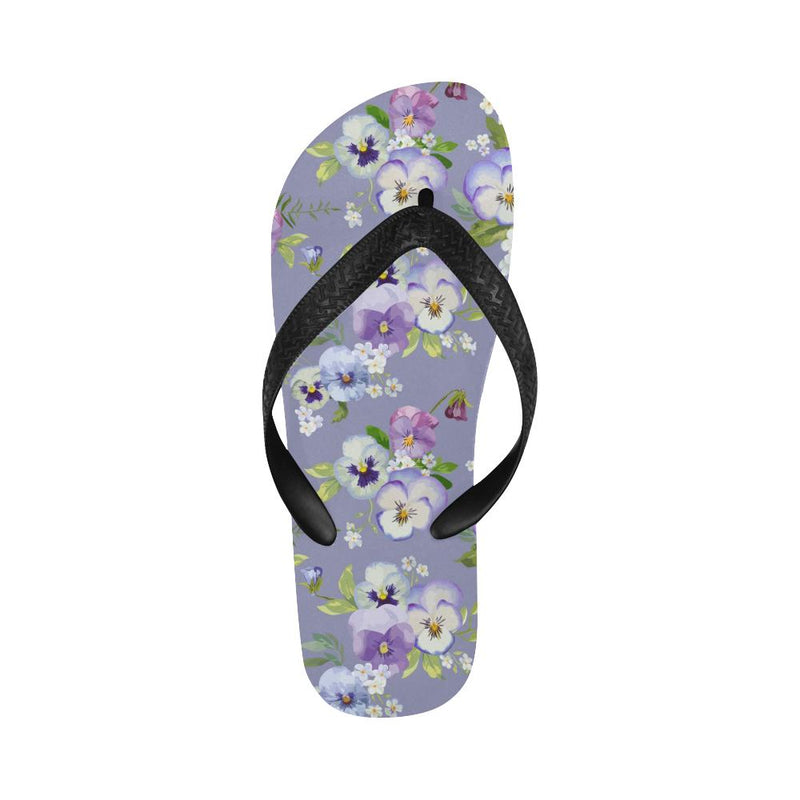 Pansy Pattern Print Design PS05 Flip Flops-JorJune