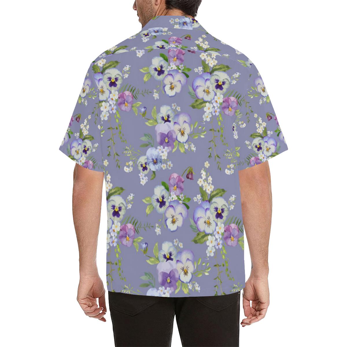 Pansy Pattern Print Design PS05 Men Hawaiian Shirt-JorJune