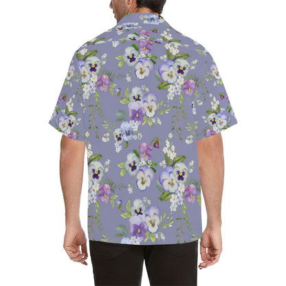 Pansy Pattern Print Design PS05 Men Hawaiian Shirt-JorJune