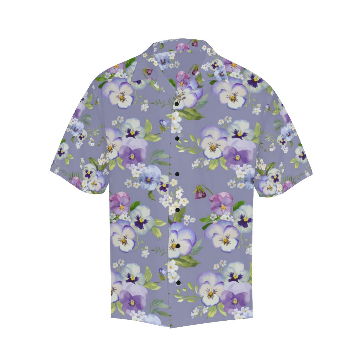 Pansy Pattern Print Design PS05 Men Hawaiian Shirt-JorJune