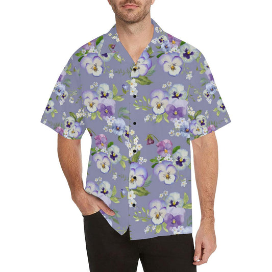 Pansy Pattern Print Design PS05 Men Hawaiian Shirt-JorJune
