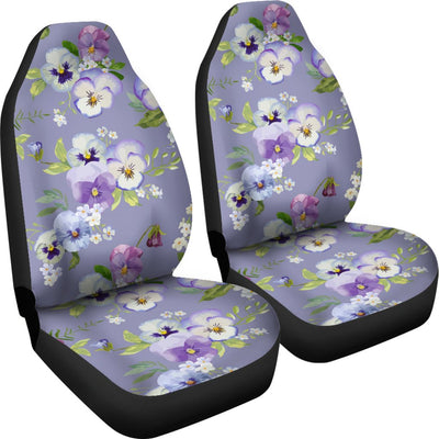 Pansy Pattern Print Design PS05 Universal Fit Car Seat Covers-JorJune