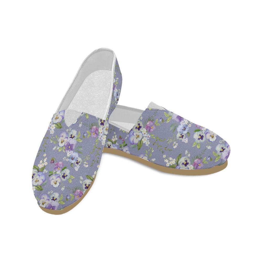 Pansy Pattern Print Design PS05 Women Casual Shoes-JorJune.com
