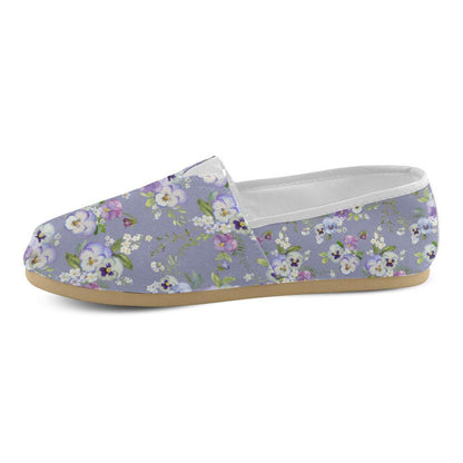 Pansy Pattern Print Design PS05 Women Casual Shoes-JorJune.com