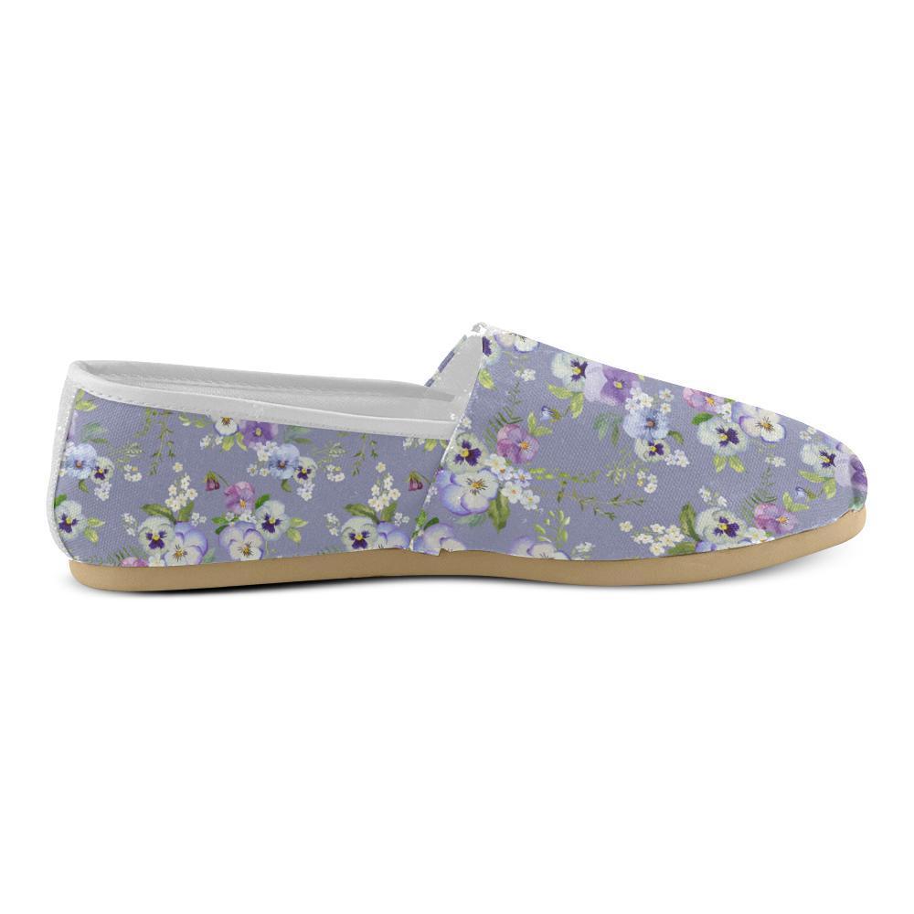 Pansy Pattern Print Design PS05 Women Casual Shoes-JorJune.com