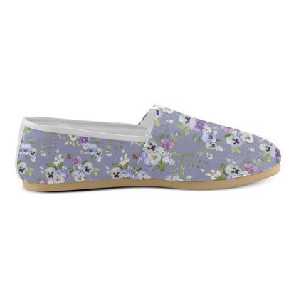 Pansy Pattern Print Design PS05 Women Casual Shoes-JorJune.com