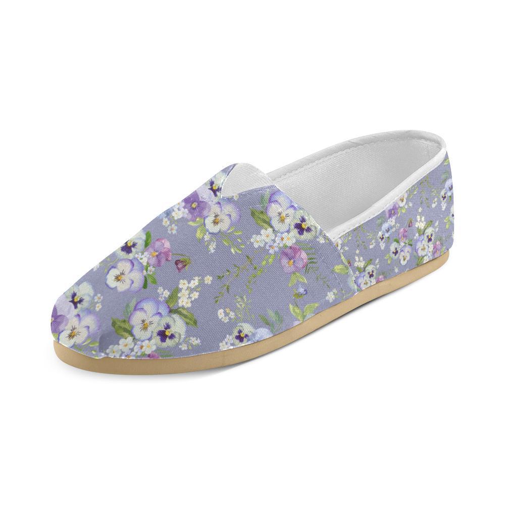 Pansy Pattern Print Design PS05 Women Casual Shoes-JorJune.com