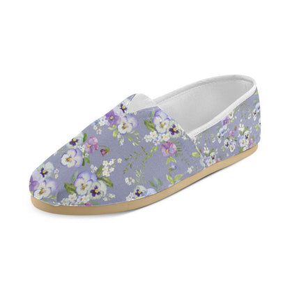 Pansy Pattern Print Design PS05 Women Casual Shoes-JorJune.com