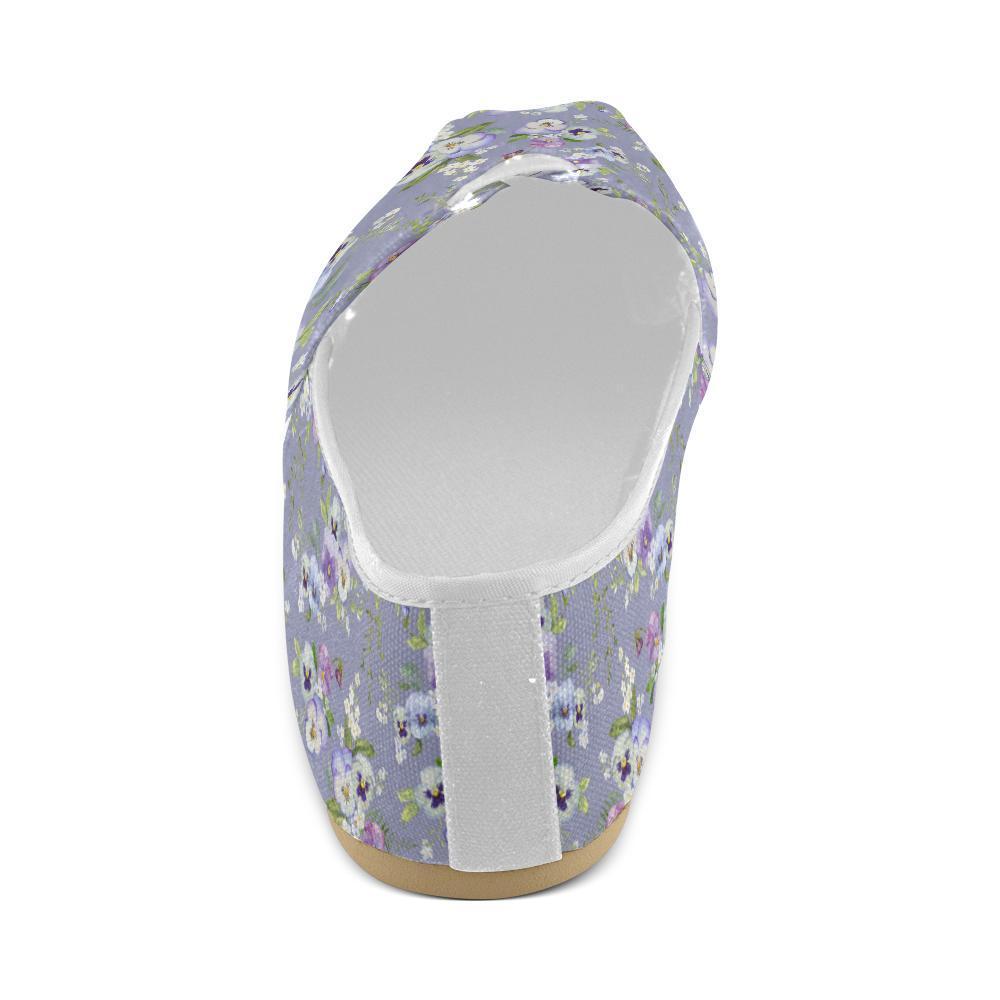 Pansy Pattern Print Design PS05 Women Casual Shoes-JorJune.com