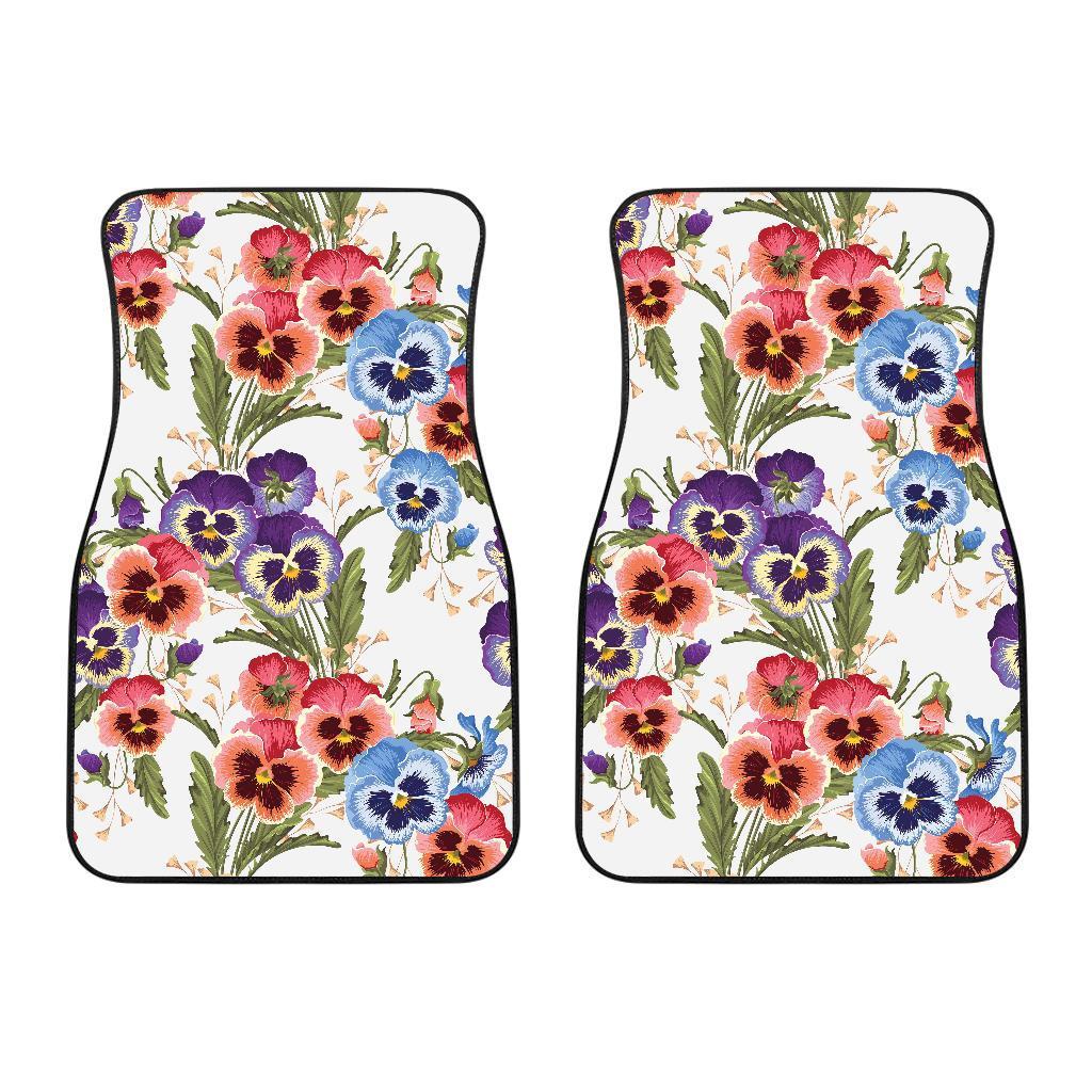 Pansy Pattern Print Design PS06 Car Floor Mats-JORJUNE.COM