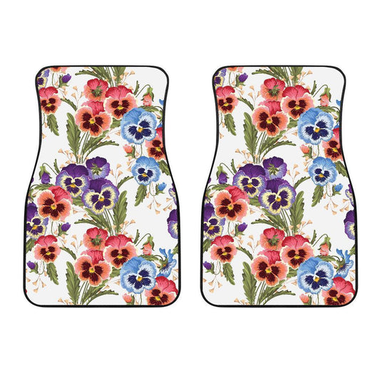 Pansy Pattern Print Design PS06 Car Floor Mats-JORJUNE.COM
