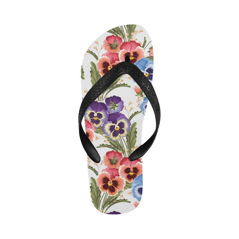 Pansy Pattern Print Design PS06 Flip Flops-JorJune