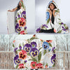 Pansy Pattern Print Design PS06 Hooded Blanket-JORJUNE.COM