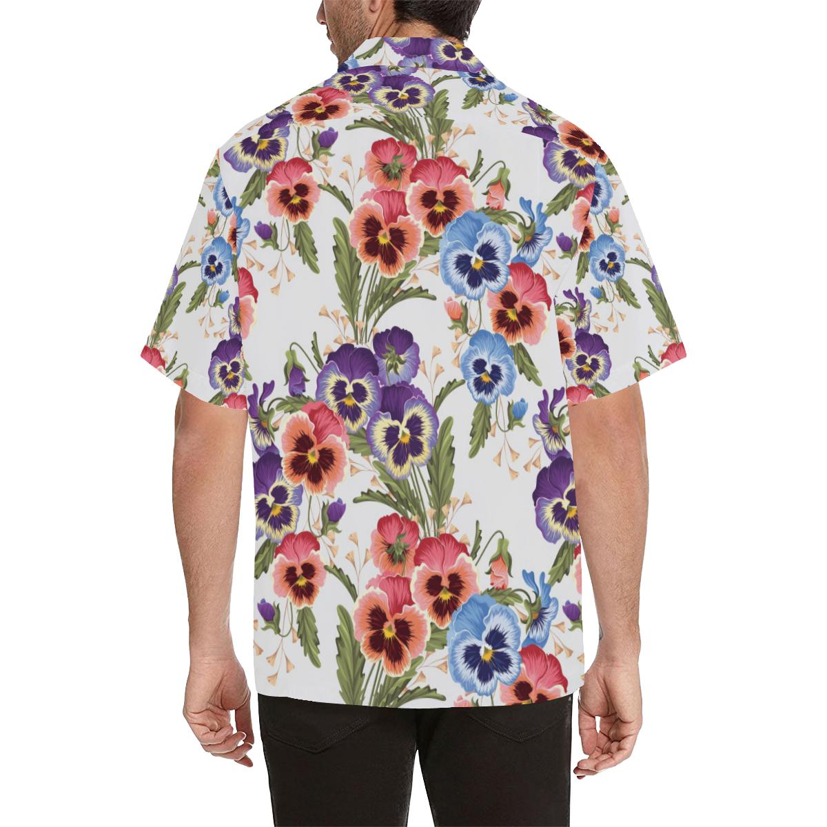 Pansy Pattern Print Design PS06 Men Hawaiian Shirt-JorJune