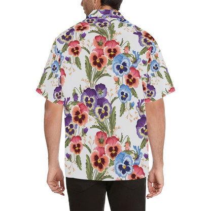 Pansy Pattern Print Design PS06 Men Hawaiian Shirt-JorJune
