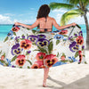 Pansy Pattern Print Design PS06 Sarong Pareo Wrap-JORJUNE.COM