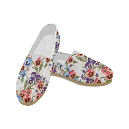 Pansy Pattern Print Design PS06 Women Casual Shoes-JorJune.com