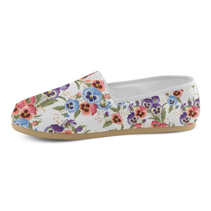 Pansy Pattern Print Design PS06 Women Casual Shoes-JorJune.com