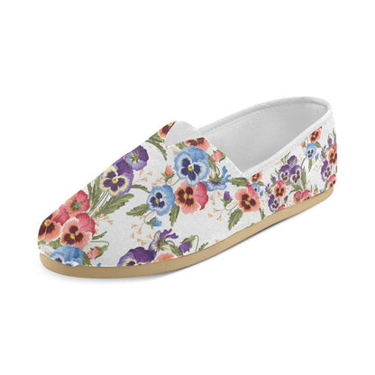 Pansy Pattern Print Design PS06 Women Casual Shoes-JorJune.com