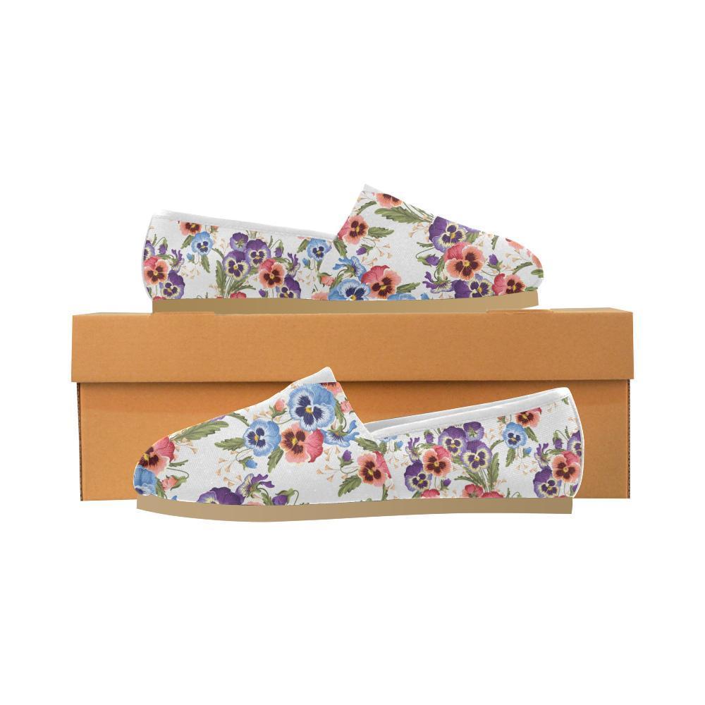 Pansy Pattern Print Design PS06 Women Casual Shoes-JorJune.com