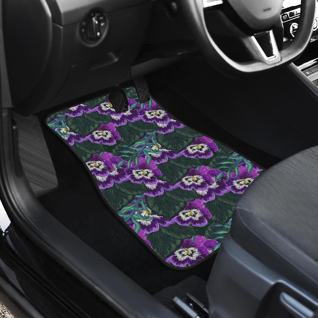 Pansy Pattern Print Design PS07 Car Floor Mats-JORJUNE.COM