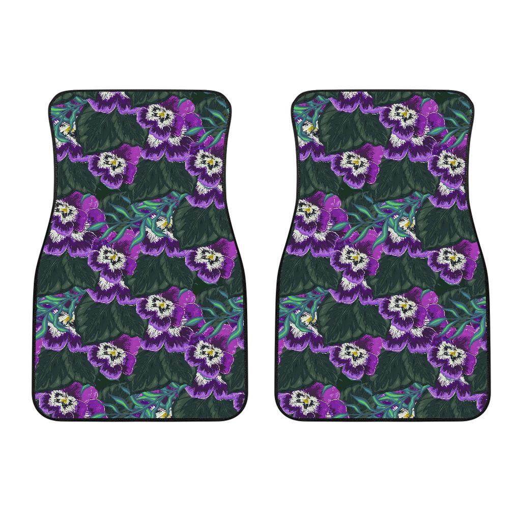 Pansy Pattern Print Design PS07 Car Floor Mats-JORJUNE.COM