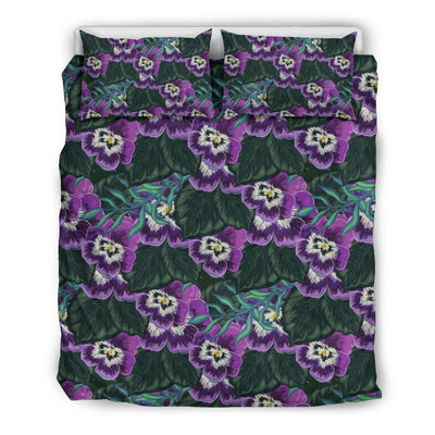 Pansy Pattern Print Design PS07 Duvet Cover Bedding Set-JORJUNE.COM