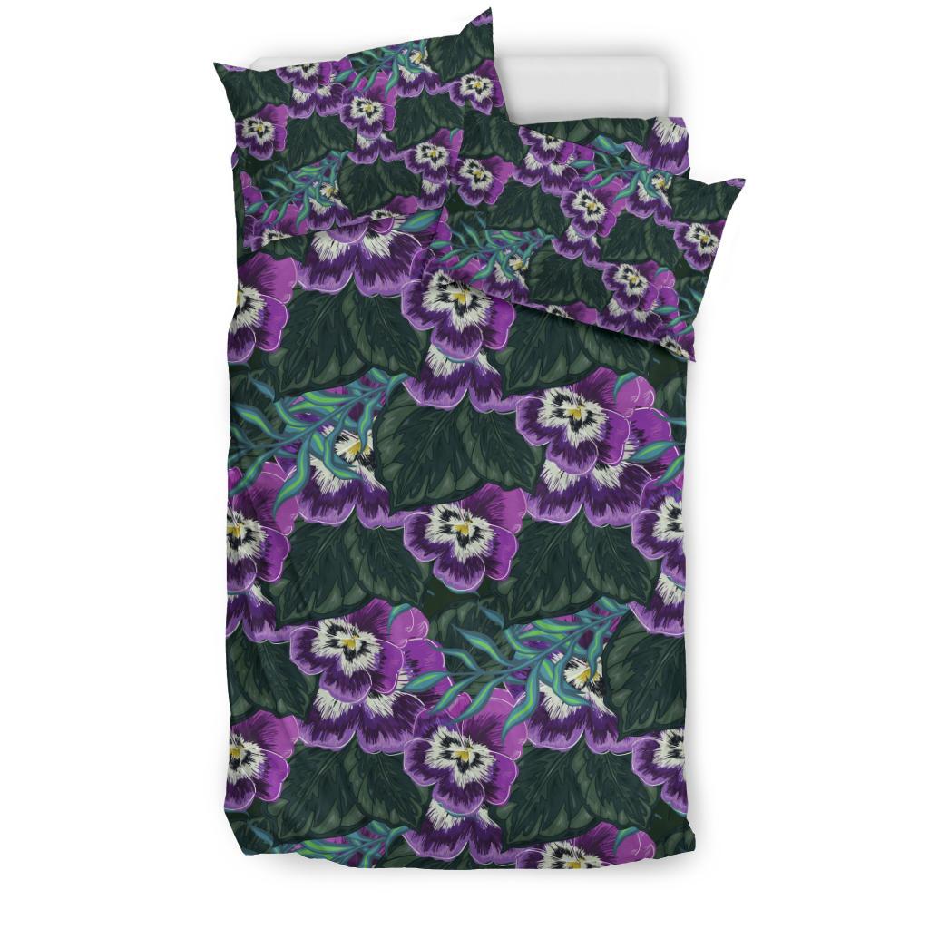 Pansy Pattern Print Design PS07 Duvet Cover Bedding Set-JORJUNE.COM