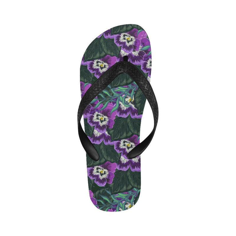 Pansy Pattern Print Design PS07 Flip Flops-JorJune