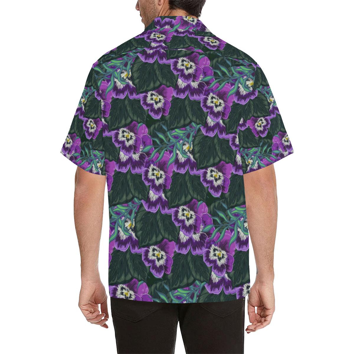 Pansy Pattern Print Design PS07 Men Hawaiian Shirt-JorJune