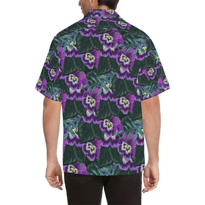 Pansy Pattern Print Design PS07 Men Hawaiian Shirt-JorJune