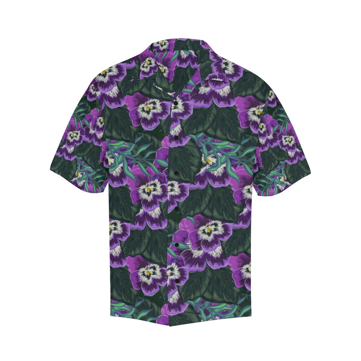 Pansy Pattern Print Design PS07 Men Hawaiian Shirt-JorJune
