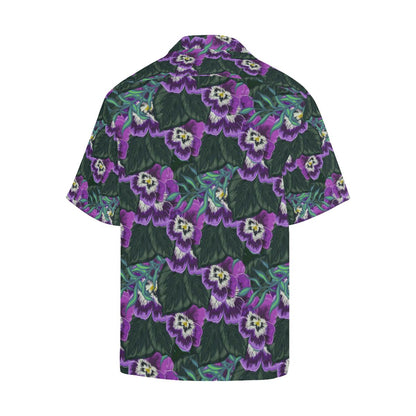 Pansy Pattern Print Design PS07 Men Hawaiian Shirt-JorJune