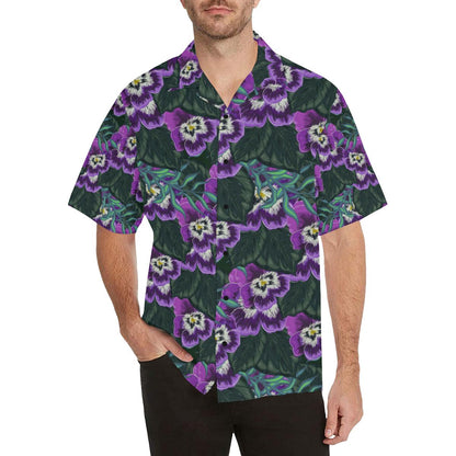 Pansy Pattern Print Design PS07 Men Hawaiian Shirt-JorJune