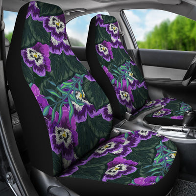 Pansy Pattern Print Design PS07 Universal Fit Car Seat Covers-JorJune