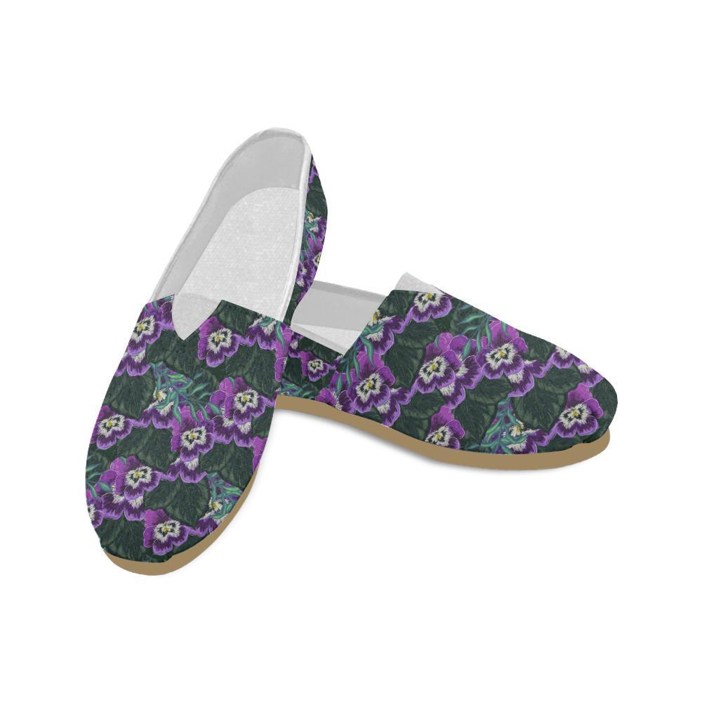 Pansy Pattern Print Design PS07 Women Casual Shoes-JorJune.com