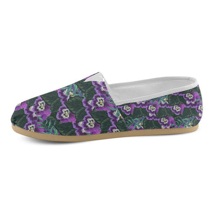 Pansy Pattern Print Design PS07 Women Casual Shoes-JorJune.com