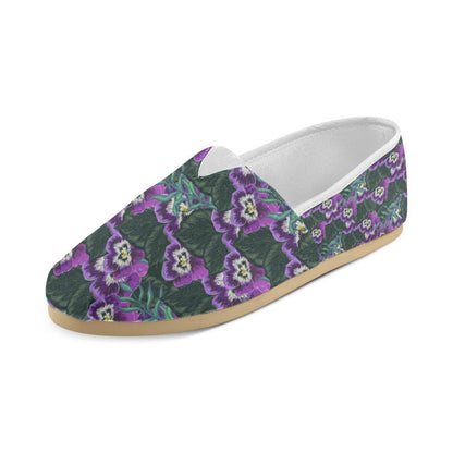 Pansy Pattern Print Design PS07 Women Casual Shoes-JorJune.com