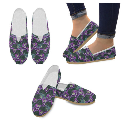 Pansy Pattern Print Design PS07 Women Casual Shoes-JorJune.com
