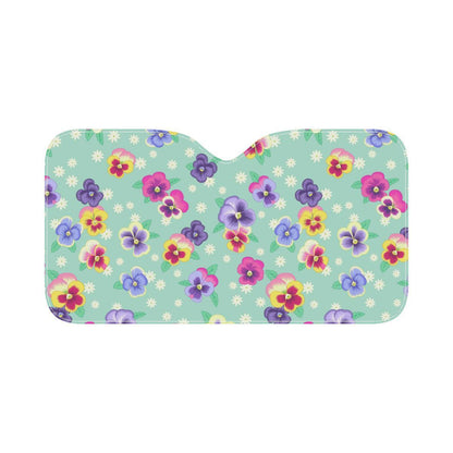 Pansy Pattern Print Design PS08 Car Sun Shade-JorJune