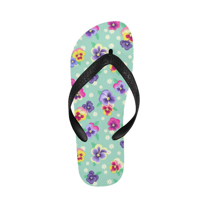 Pansy Pattern Print Design PS08 Flip Flops-JorJune