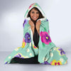 Pansy Pattern Print Design PS08 Hooded Blanket-JORJUNE.COM